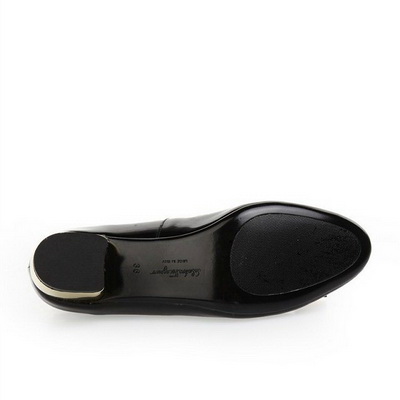 Ferragamo Shallow mouth Block heel Shoes Women--035